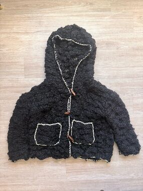 FINAL PRICE For Love and Lemons XS Black Cloudy Day Thick Knit Cardigan Sweater